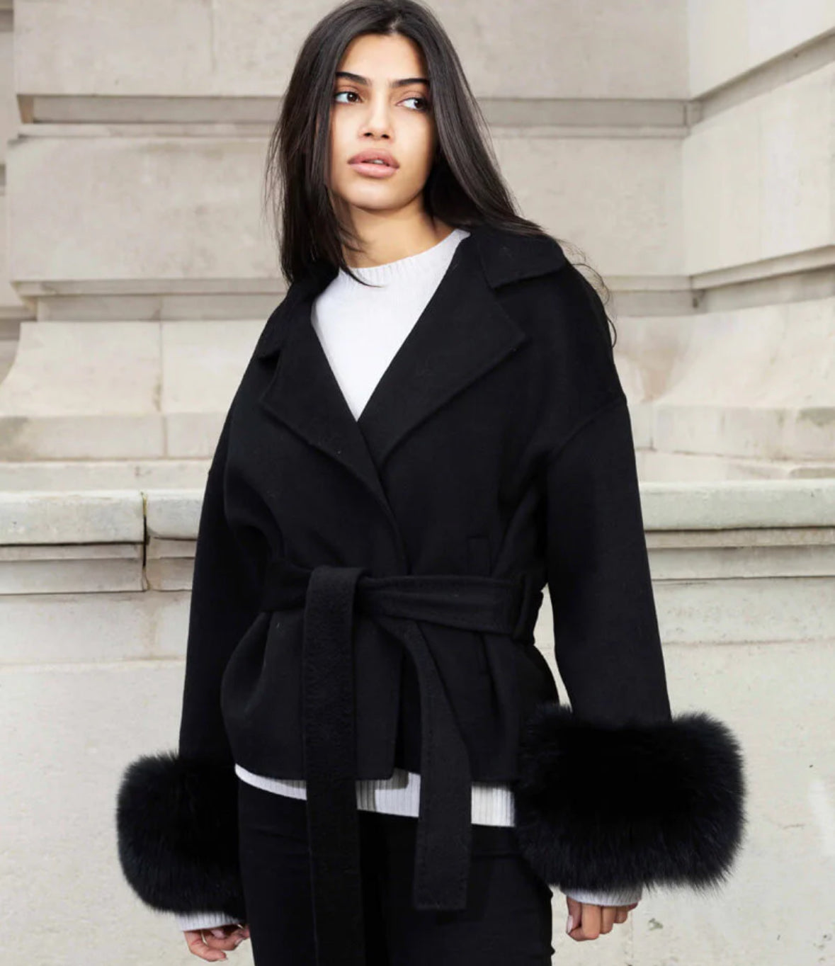Elyana Jacke mit Fellärmeln