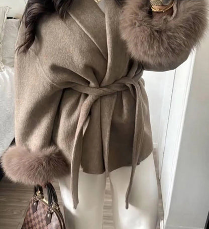 Elyana Jacke mit Fellärmeln