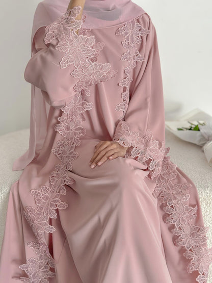 Lace Flower Abaya