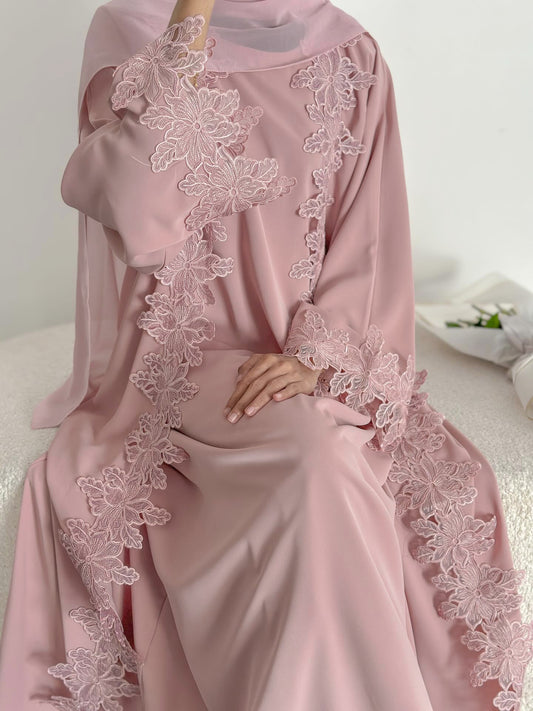 Lace Flower Abaya