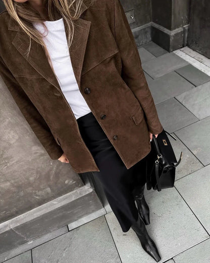 Elyana Velour Jacke Oversized