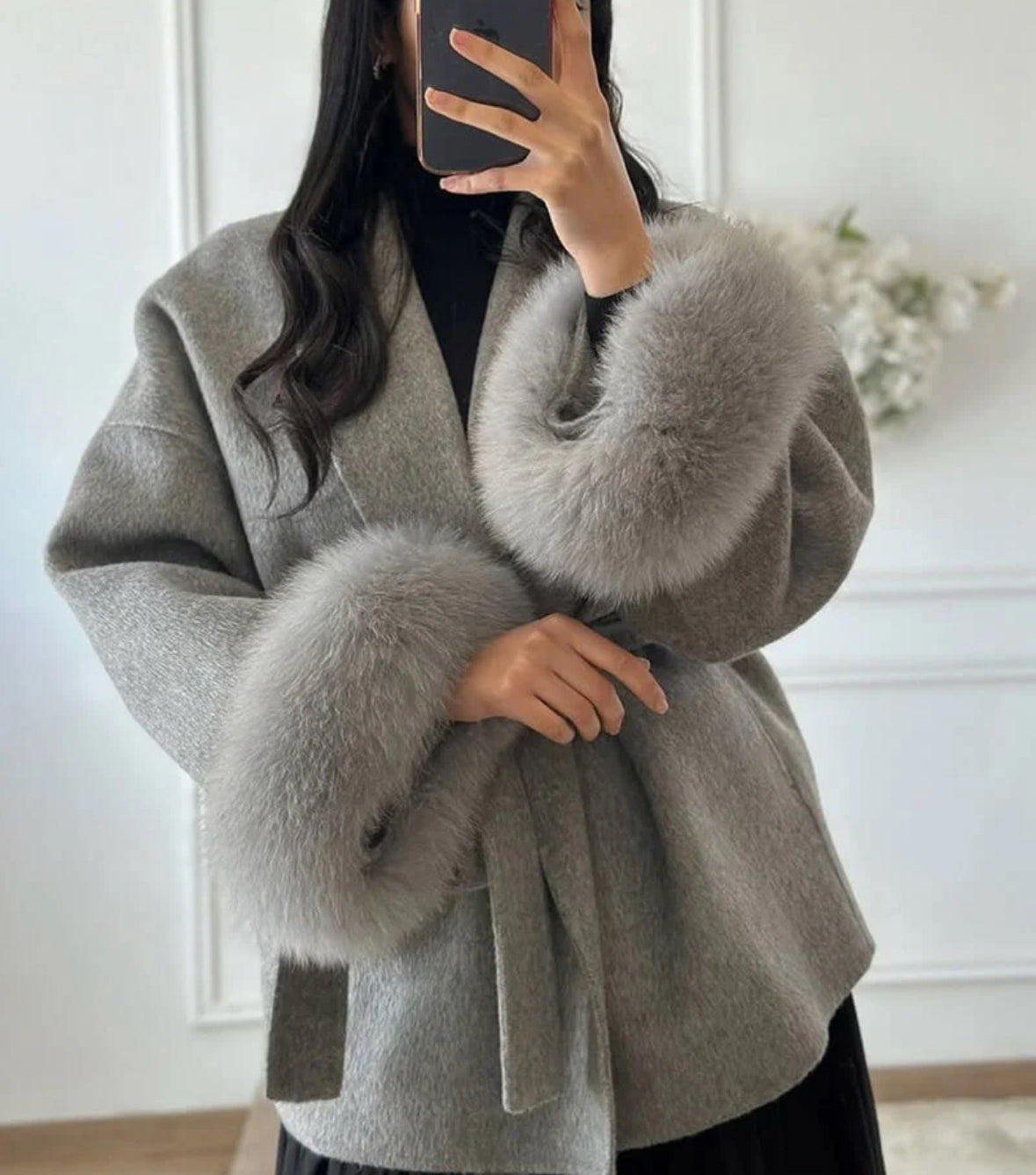 Elyana Jacke mit Fellärmeln