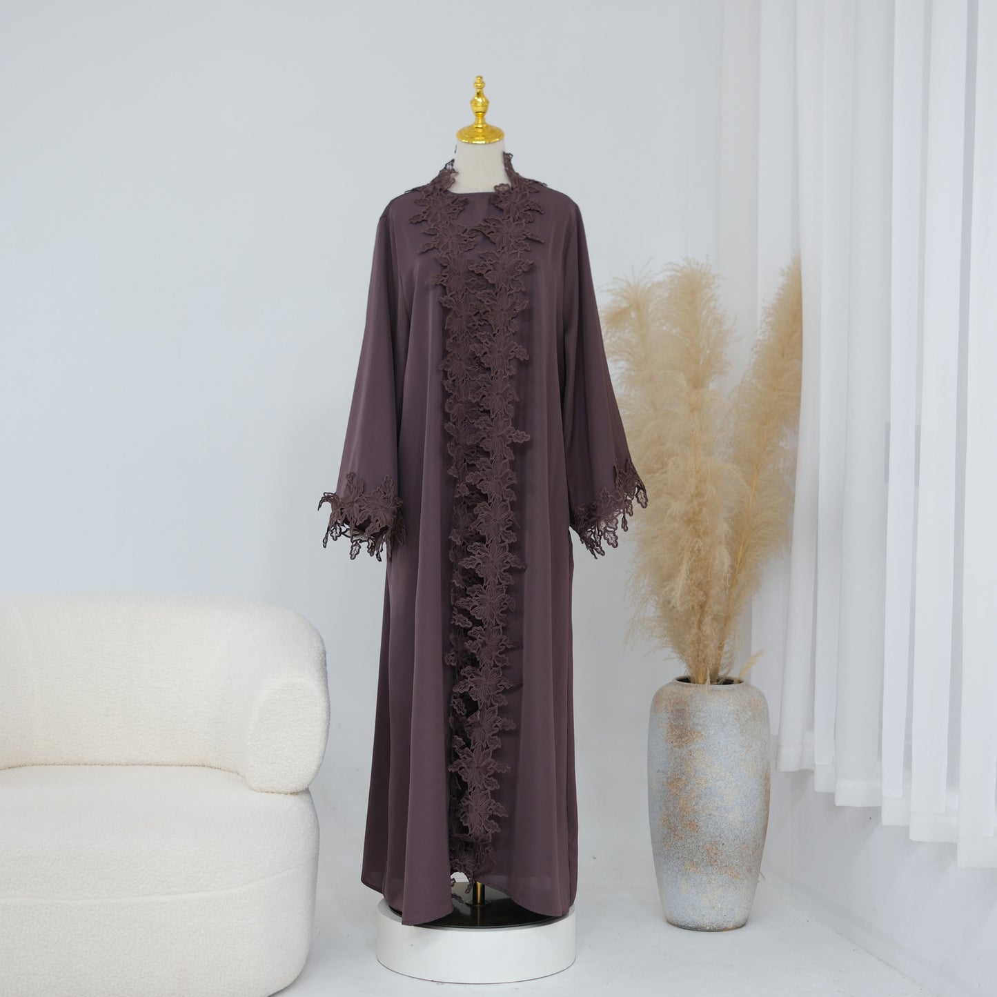 Lace Flower Abaya