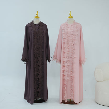Lace Flower Abaya