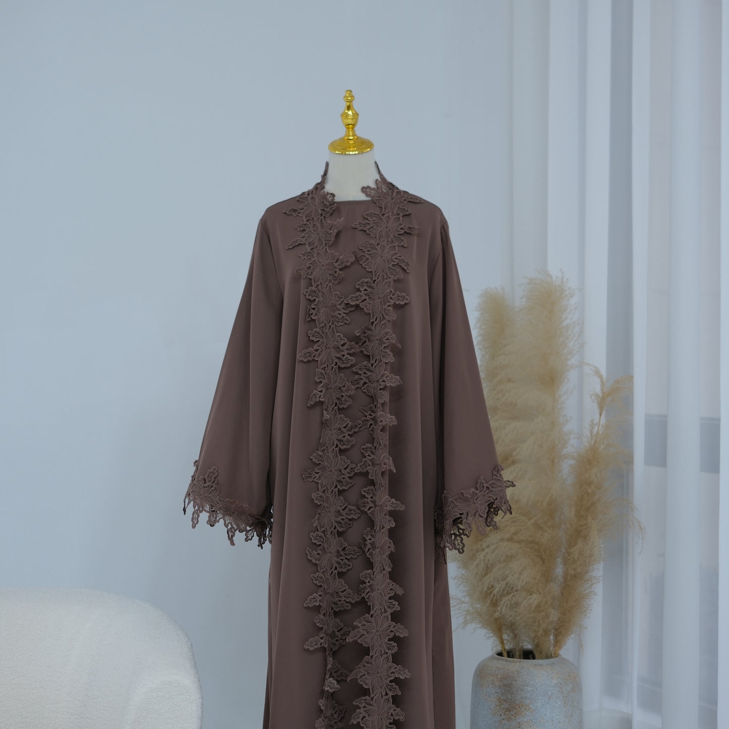 Lace Flower Abaya
