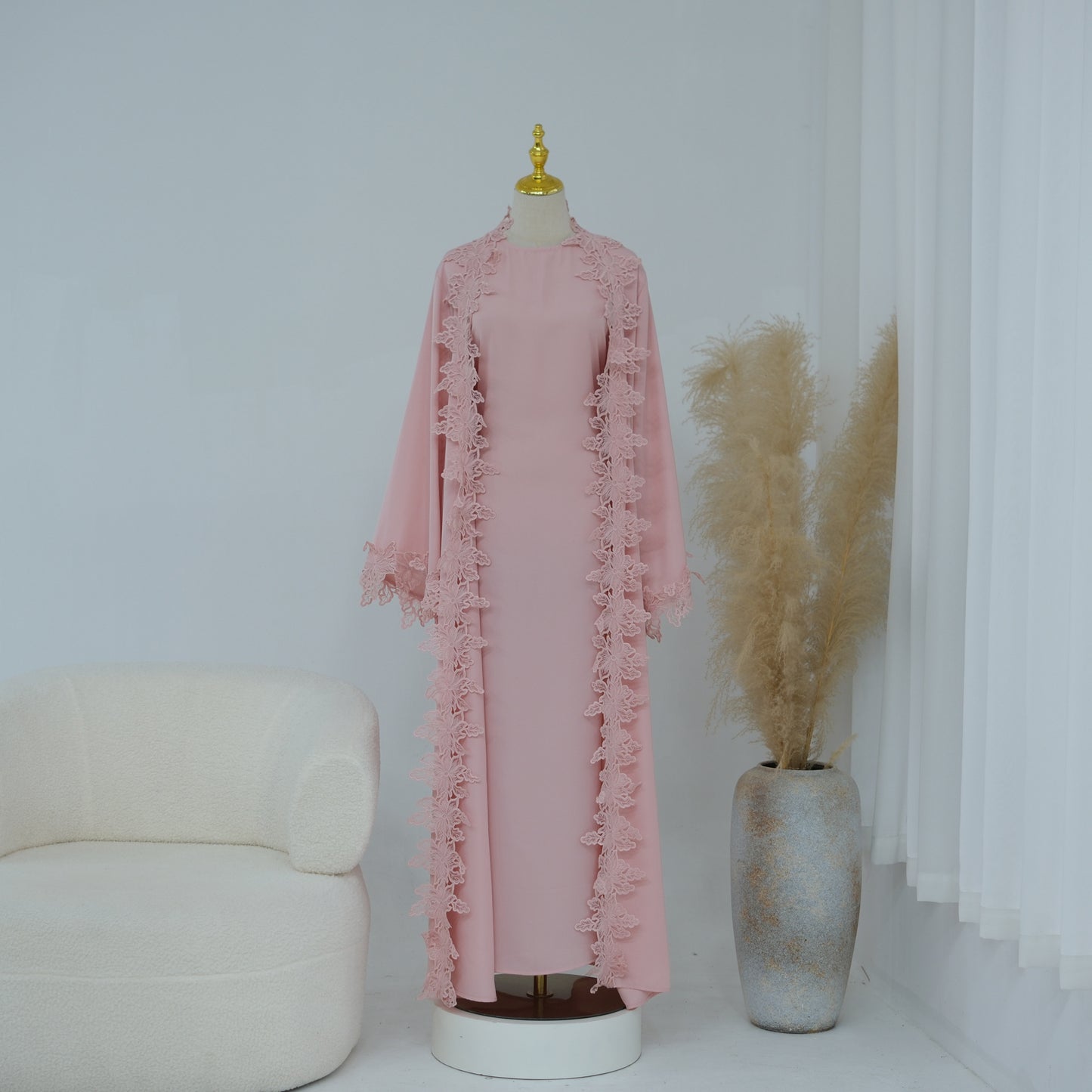 Lace Flower Abaya