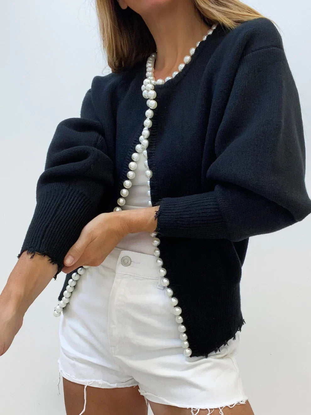 Elyana Perlenstrickjacke