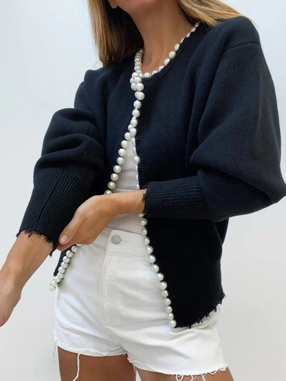 Elyana Perlenstrickjacke