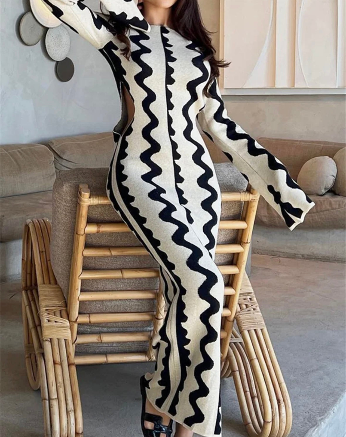 Jamila Kleid mit Muster