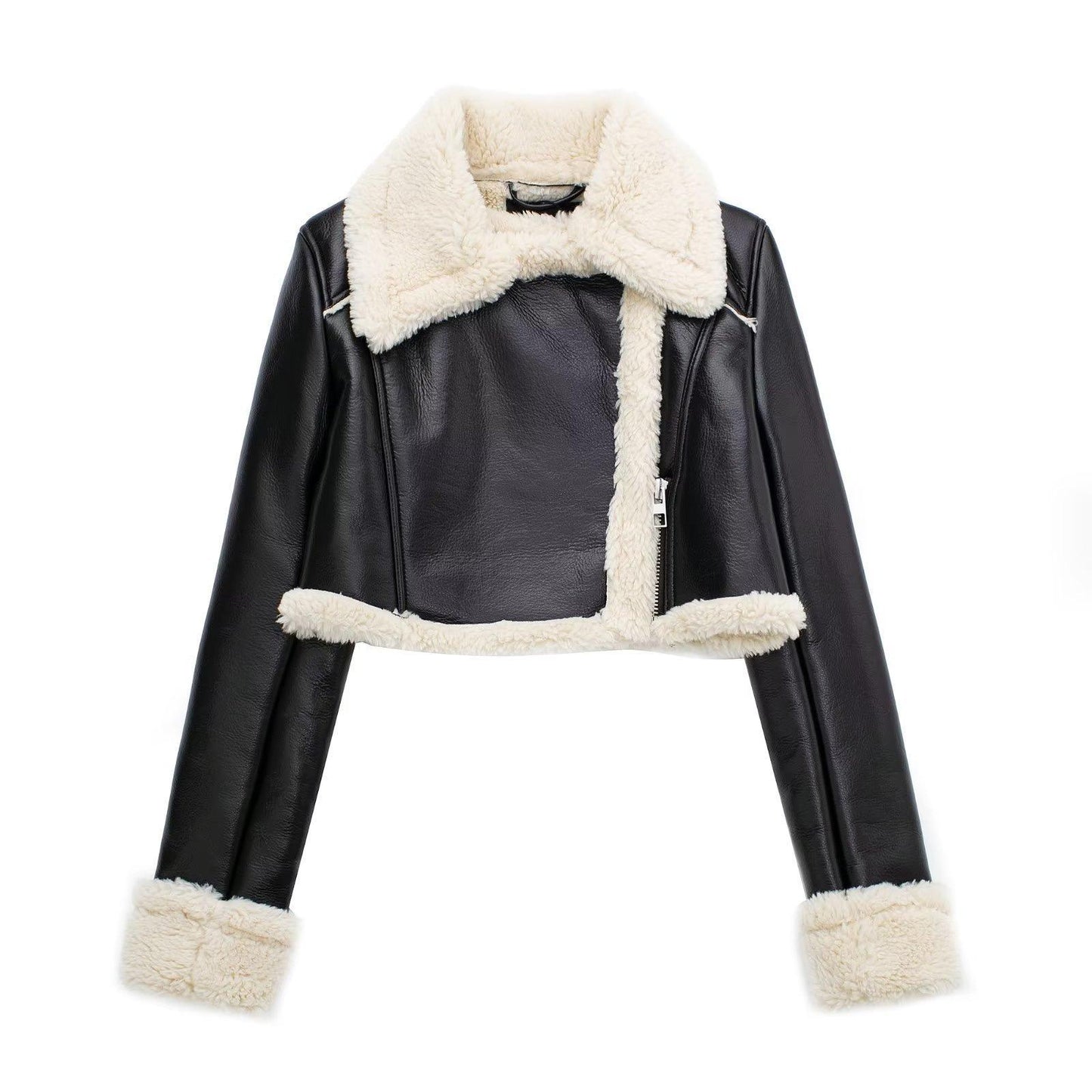 Elyana Lederjacke mit Fell