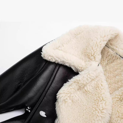 Elyana Lederjacke mit Fell