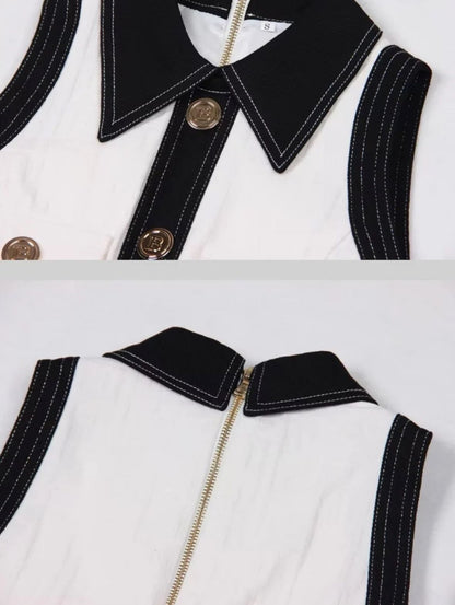 Elyana Premium Kleid mit Kontrasten