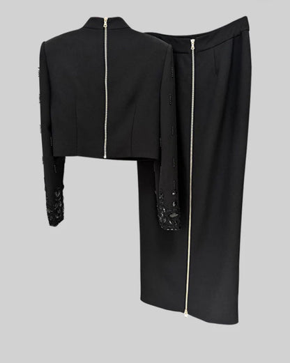 Elyana Premium Maxi Zweiteiler mit Strasssteinen