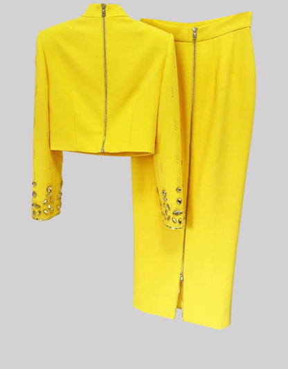 Elyana Premium Maxi Zweiteiler mit Strasssteinen