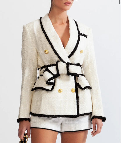 Elyana Premium Blazer mit Gürtel