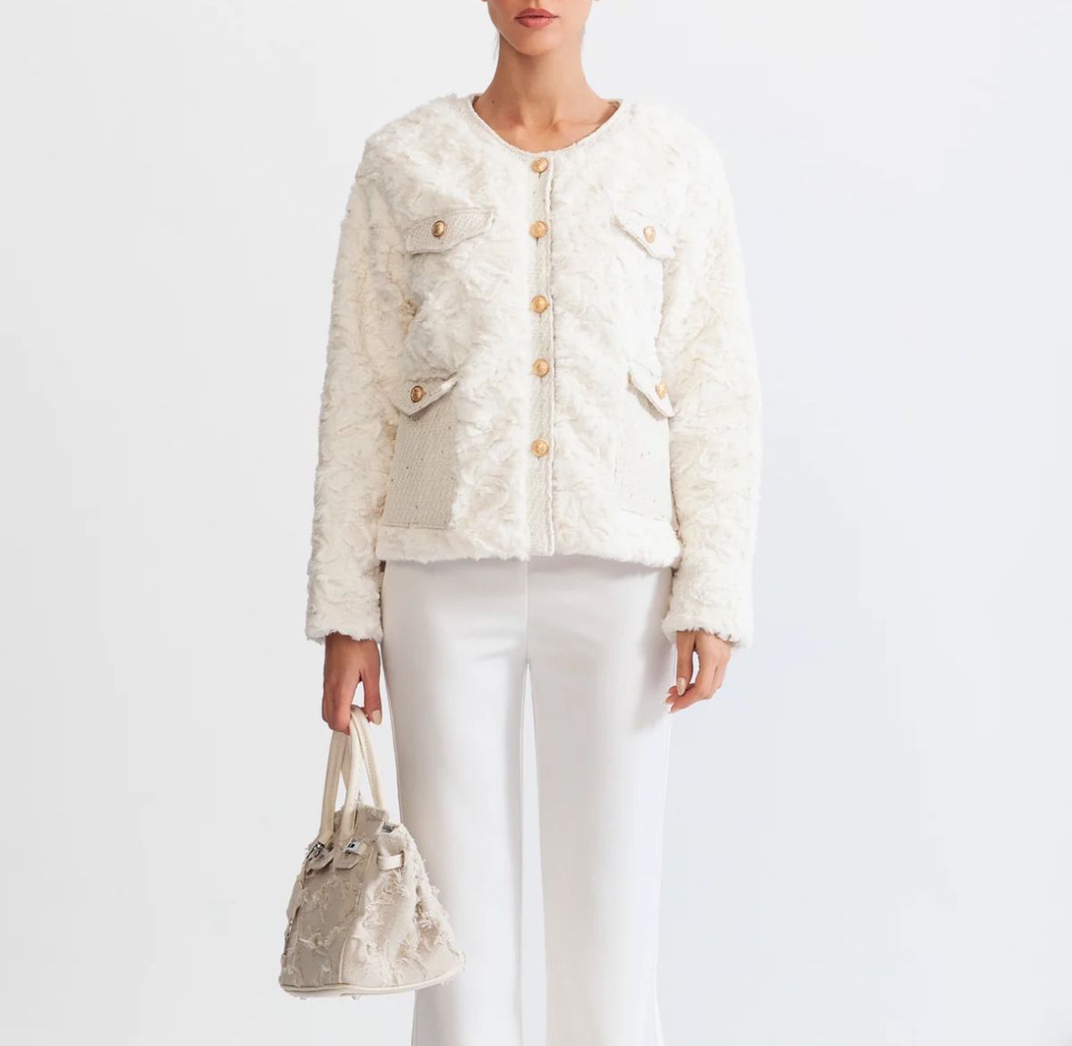 Elyana Premium Jacke mit Goldknöpfen