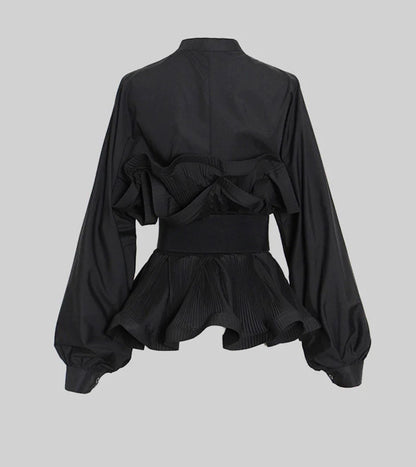 Elyana Premium Bluse mit Rüschen