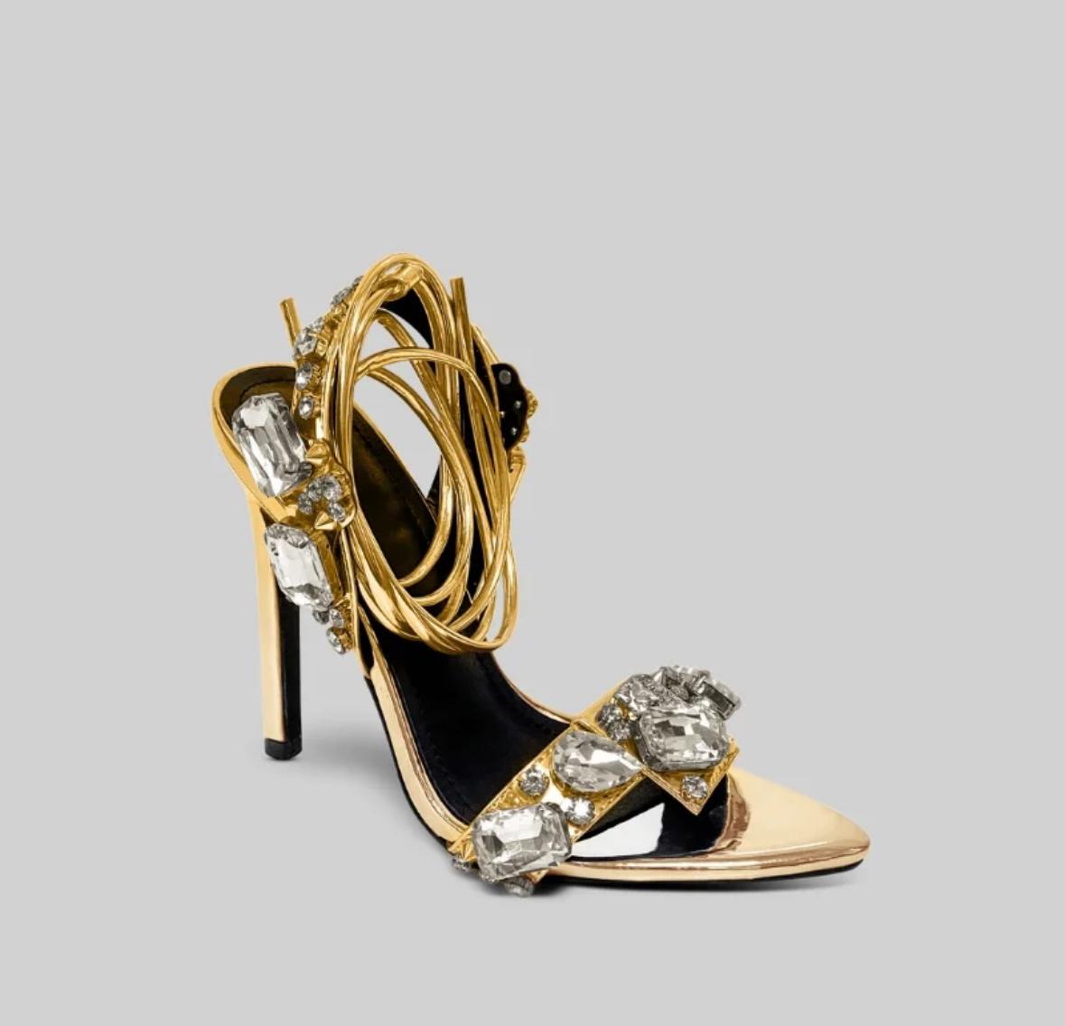 Elyana Premium Heels Metallic