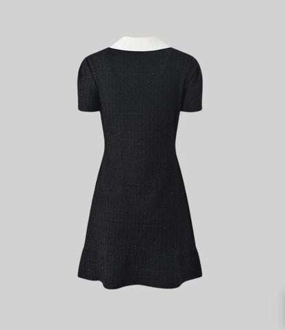 Elyana Premium Tweed-Kleid mit Schleife