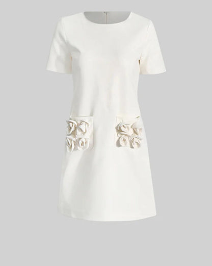 Elyana Premium Kleid mit Blumentaschen