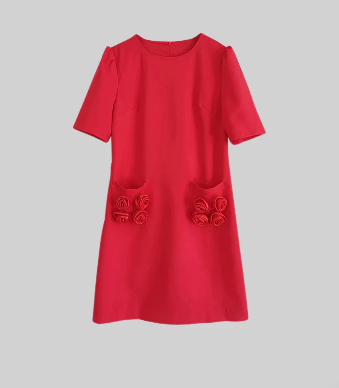 Elyana Premium Kleid mit Blumentaschen