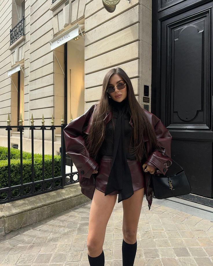 Elyana Lederjacke Oversized