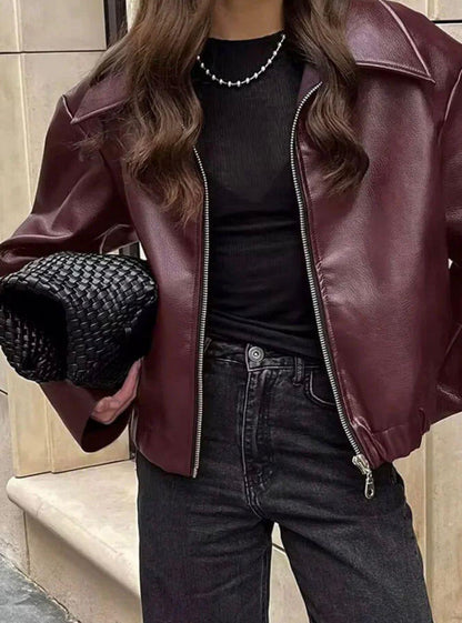 Elyana Lederjacke Oversized