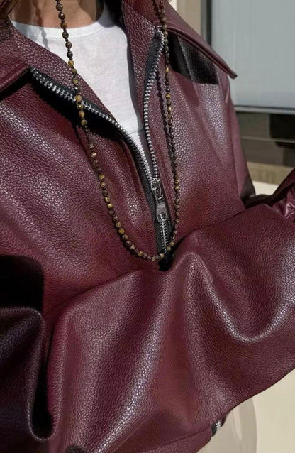 Elyana Lederjacke Oversized