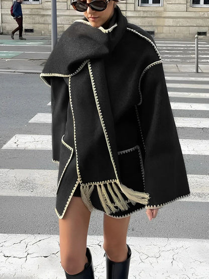Elyana Strickjacke mit Schal
