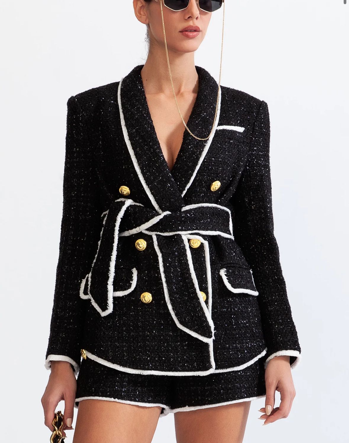 Elyana Premium Blazer mit Gürtel
